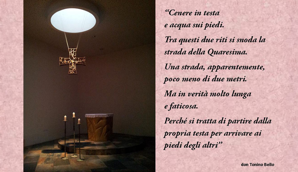 Cenere in testa e acqua sui piedi