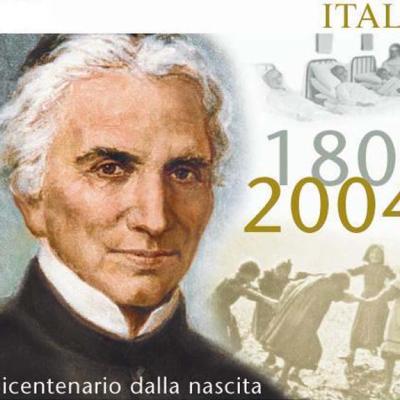 Composizione preparata da Emanuele Bertossi e donata alle Suore della Provvidenza per un eventuale francobollo celebrativo in onore di san Luigi.