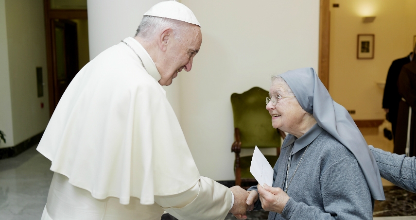 Sœur Marinella avec le Pape François